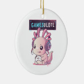 SpelletjesOlotl - Axolotl Gamer Keramisch Ornament (Rechts)
