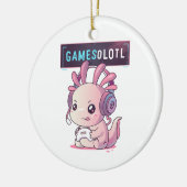 SpelletjesOlotl - Axolotl Gamer Keramisch Ornament (Links)