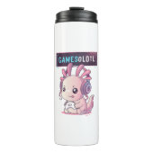 SpelletjesOlotl - Axolotl Gamer Thermosbeker (Voorkant)