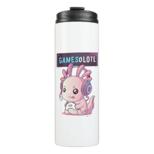 SpelletjesOlotl - Axolotl Gamer Thermosbeker
