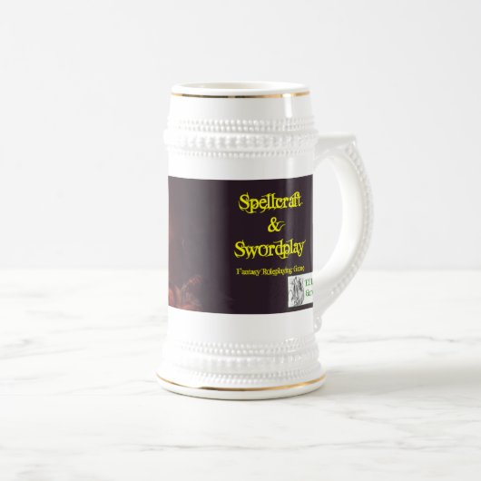 Spellets- en zwaardspelerstaaf bierpul (Voorkant rechts)