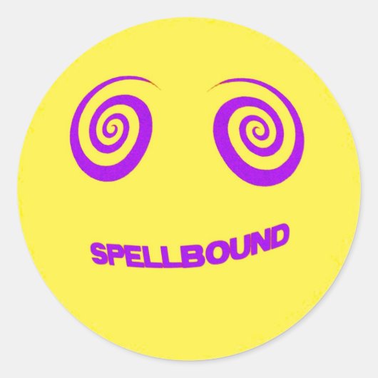 SPELLGEBONDEN DOOR GEEL RONDE STICKER (Voorkant)