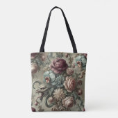 Spellhound – Barok Gotisch Bloemenbeest Tote Bag (Achterkant)