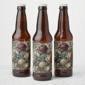 Spellhound - Gotische Bloemen Barok Sierkussen Bier Etiket (Flessen)
