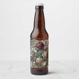 Spellhound - Gotische Bloemen Barok Sierkussen Bier Etiket