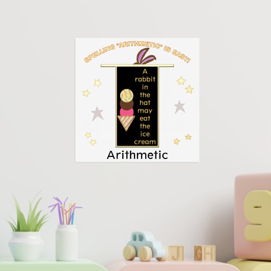 Spelling Arithmetic Magic Pet Konijnenoren Folie Afdrukken (Insitu (Kinderkamer 2))