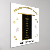 Spelling Arithmetic Rabbit in Pet Gold Stars Folie Folie Afdrukken (Laagn)