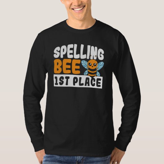 Spelling Bee 1e plaats School spellingwedstrijd T-shirt (Voorkant)