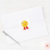 Spelling Bee Award 1e plaats Vierkante Sticker (Envelop)