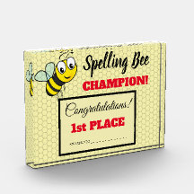 Spelling Bee Award Eerste Plaats Kampioen School