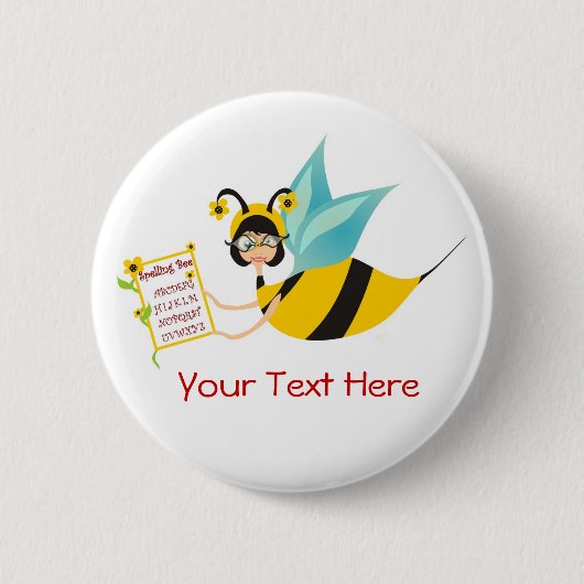 Spelling Bee Champ Ronde Button 5,7 Cm (Voorkant)