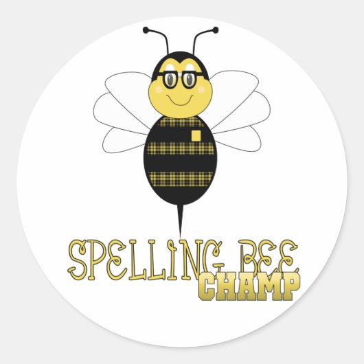 Spelling Bee Champ Sticker (Voorkant)