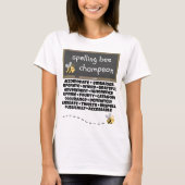 Spelling Bee Champeon Misspelde Words T-shirt (Voorkant)
