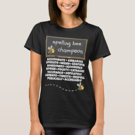 Spelling Bee Champeon Misspelde Words T-shirt
