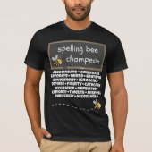 Spelling Bee Champeon Misspelde Words T-shirt (Voorkant)