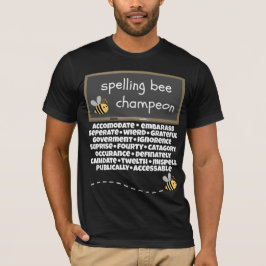 Spelling Bee Champeon Misspelde Words T-shirt