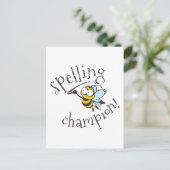 Spelling Bee Champion Briefkaart (Staand voorkant)