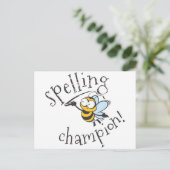 Spelling Bee Champion Briefkaart (Staand voorkant)