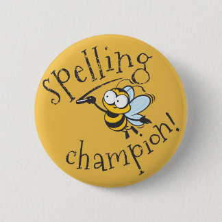 Spelling Bee Champion Ronde Button 5,7 Cm