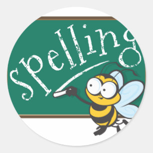 Spelling Bee Champion Ronde Sticker