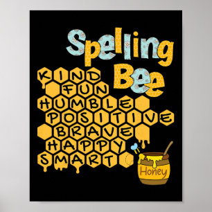 Spelling Bee Soort Positief Soort Vrouwen Grappig  Poster