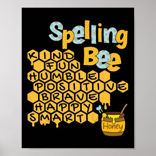 Spelling Bee Soort Positief Soort Vrouwen Grappig  Poster (Voorkant)