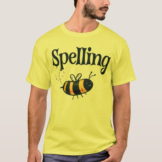 Spelling Bijen Buzzing Bijen Spelling Competitie T-shirt (Voorkant)