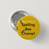 Spelling bijen Champ Button (Voorkant /achterkant)