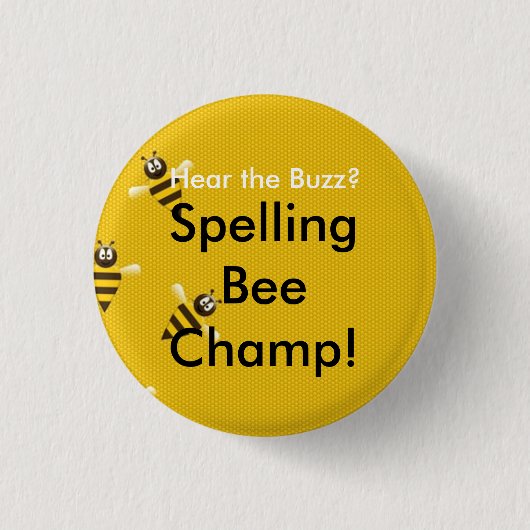 Spelling bijen Champ Button (Voorkant)