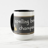 Spelling bijen Champeon Misspelling Humor Mok (Voorkant links)
