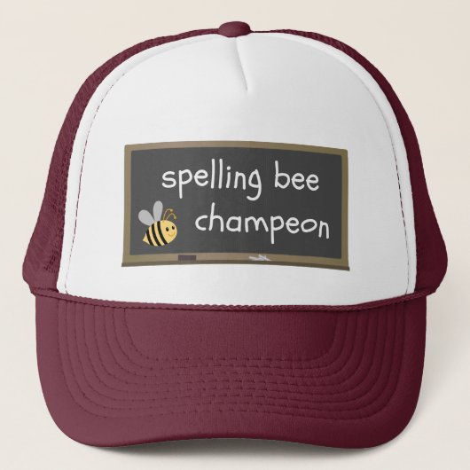 Spelling bijen Champeon Misspelling Humor Trucker Pet (Voorkant)