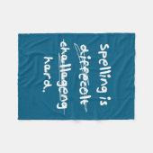 Spelling Is Hard Funny Spelling Bee  Fleece Deken (Voorkant (Horizontaal))