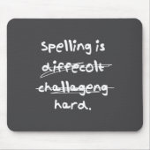 Spelling Is Hard Funny Spelling Bee  Muismat (Voorkant)