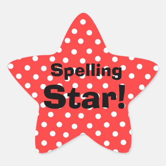 Spelling Star aanpasbare onderwerp stickers (Voorkant)