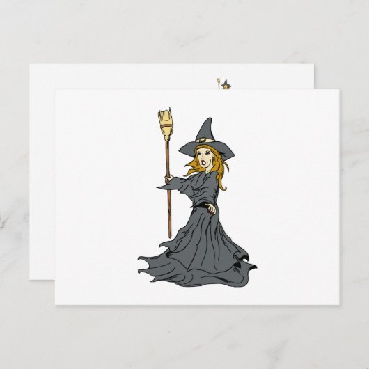 Spelling van heks briefkaart (Voorkant / Achterkant)