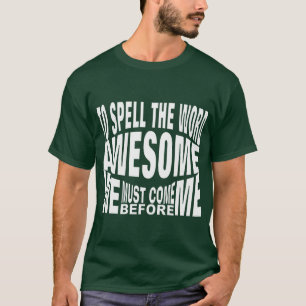 Spelling van het woord geweldige impliceert teamwo t-shirt