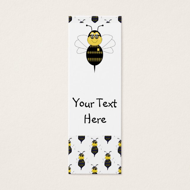 SpellingBee Bumble Bee Bladwijzer Mini Visitekaartjes (Voorkant)