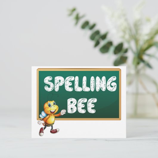 Spellingbij Briefkaart (Staand voorkant)
