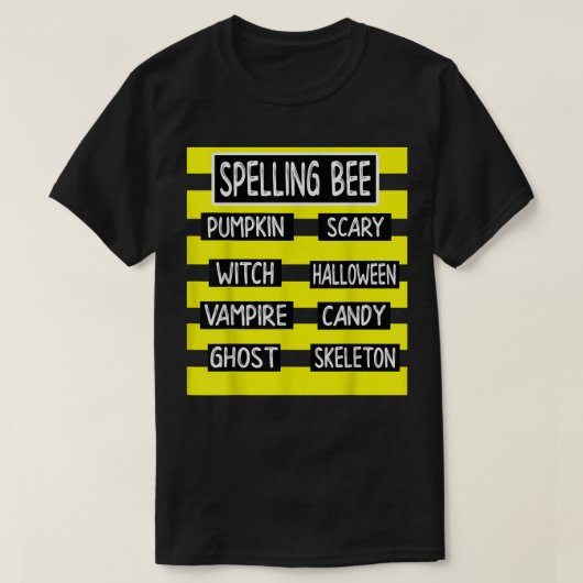 Spellingbijen Funny Pun Halloween Costume for Teac T-shirt (Design voorkant)