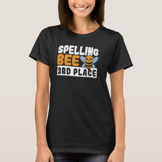 Spellingbijen op 3e plaats Spellingbijen T-shirt (Voorkant)