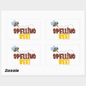Spellingbijen Rechthoekige Sticker (Vel)