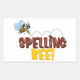 Spellingbijen Rechthoekige Sticker