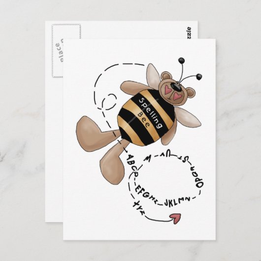 Spellingbijenoverhemden en -cadeaus briefkaart (Voorkant / Achterkant)