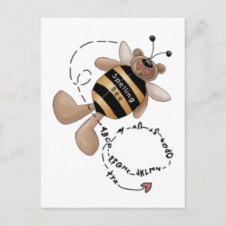 Spellingbijenoverhemden en -cadeaus briefkaart