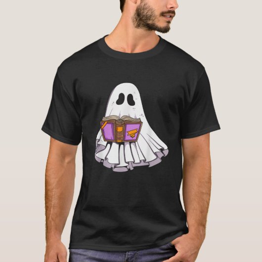 Spellingboek lezen Ghost Halloween Comic Ghost Kin T-shirt (Voorkant)
