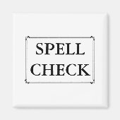 Spellingcontrole Grappig computerbewijs Lees Herin Magneet (Voorkant)