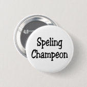 spellingkampioen ronde button 5,7 cm (Voorkant /achterkant)