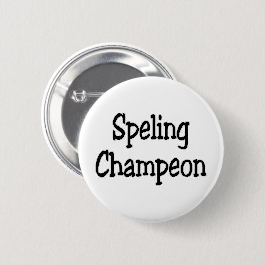 spellingkampioen ronde button 5,7 cm (Voorkant /achterkant)