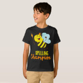 Spellingkampioen Schattige Bijenwinnaar Spellingco T-shirt (Voorkant volledig)