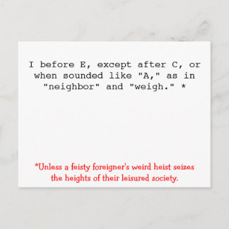 Spellingregels: I vóór E Briefkaart